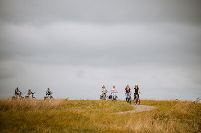 Fietsers tijdens Fietscabaret