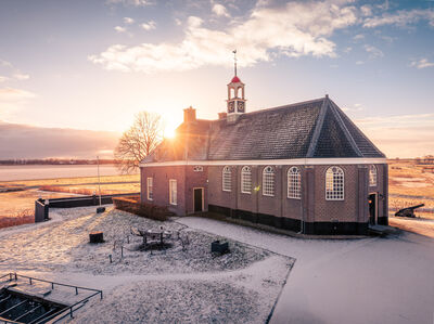 Museumkerk in de sneeuw